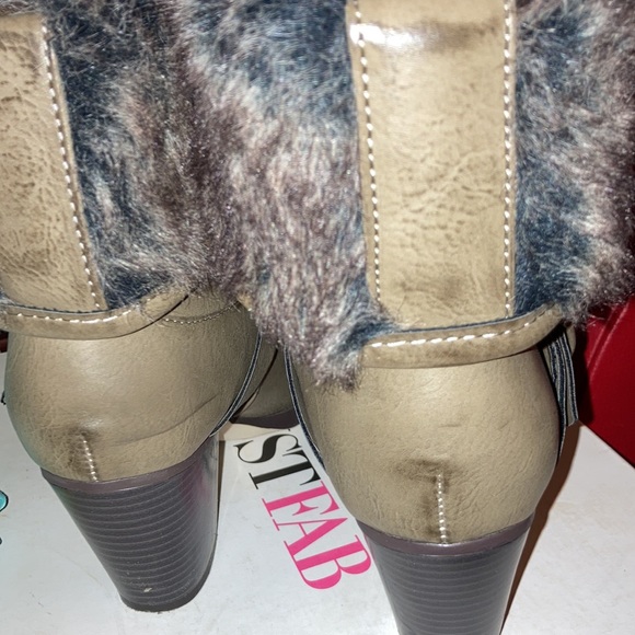 NIB JUST FAB MCKINLEY FAUX FUR BOOTS (7.5) - Picture 4 of 7
